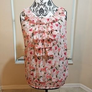 LOFT • Pastel Floral Top